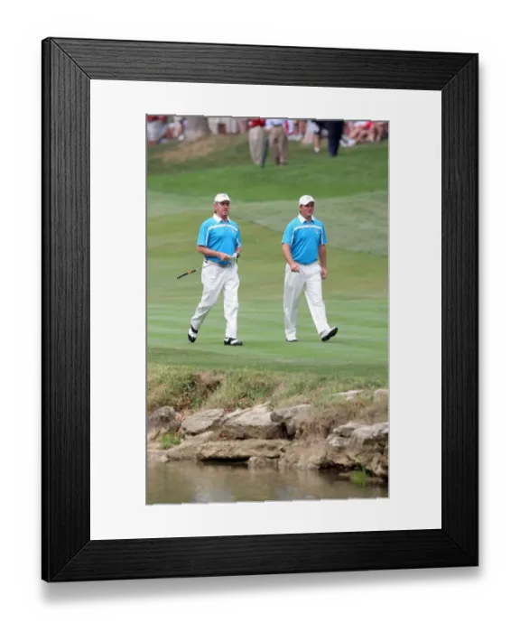 Framed Print : Miguel Angel Jimenez & Graeme Mcdowell Framed Print : Miguel Angel Jimenez & Graeme Mcdowell