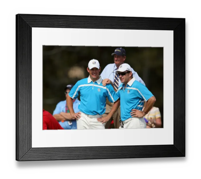 Framed Print : Lee Westwood & Nick Faldo Framed Print : Lee Westwood & Nick Faldo