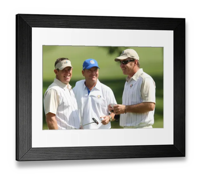 Framed Print : Westwood & Faldo Chatting