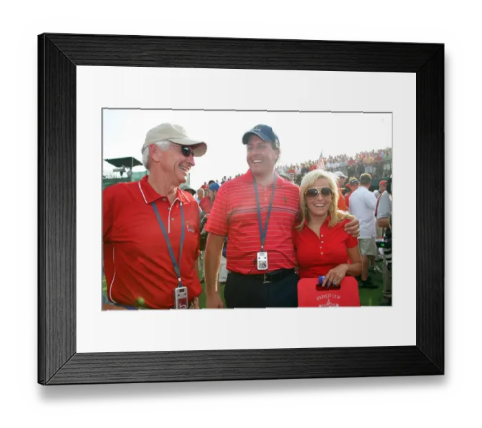 Framed Print : Phil Mickelson & Wife Amy