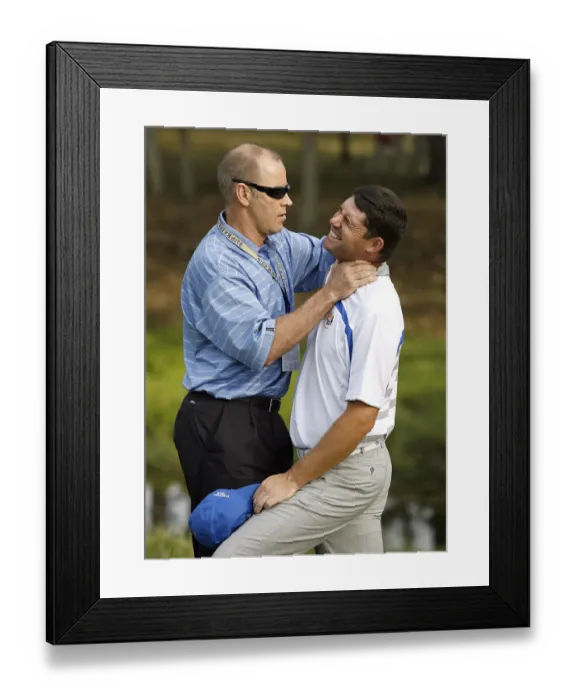 Framed Print : Padraig Harrington With Physio Framed Print : Padraig Harrington With Physio