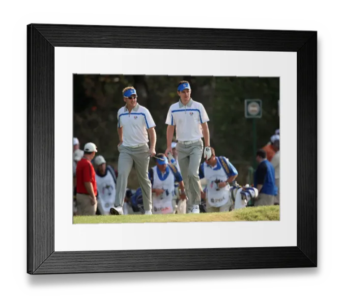 Framed Print : Ian Poulter & Justin Rose