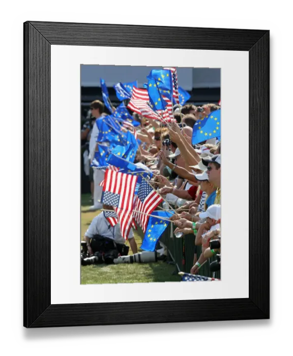 Framed Print : European & Usa Flags Framed Print : European & Usa Flags