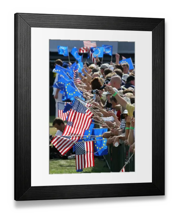 Framed Print : Fans Waving Flags Framed Print : Fans Waving Flags