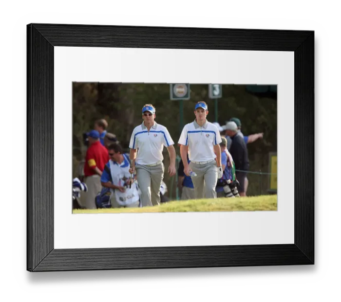 Framed Print : Ian Poulter & Justin Rose Framed Print : Ian Poulter & Justin Rose