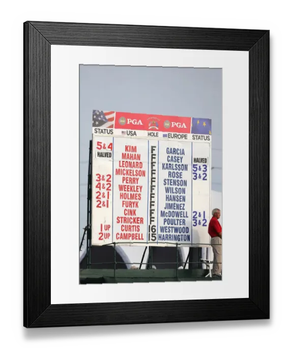 Framed Print : Singles Scoreboard Framed Print : Singles Scoreboard
