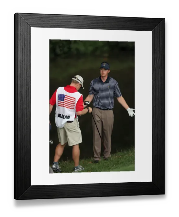 Framed Print : Hunter Mahan In Trouble Framed Print : Hunter Mahan In Trouble