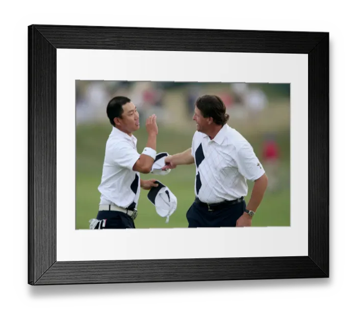 Framed Print : Phil Mickelson & Anthony Kim