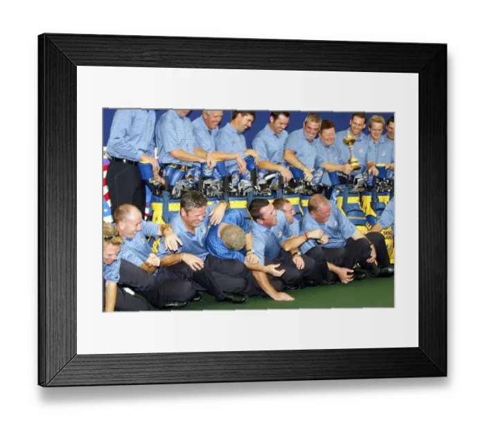 Framed Print : Caddies Tumble During Photocall Framed Print : Caddies Tumble During Photocall