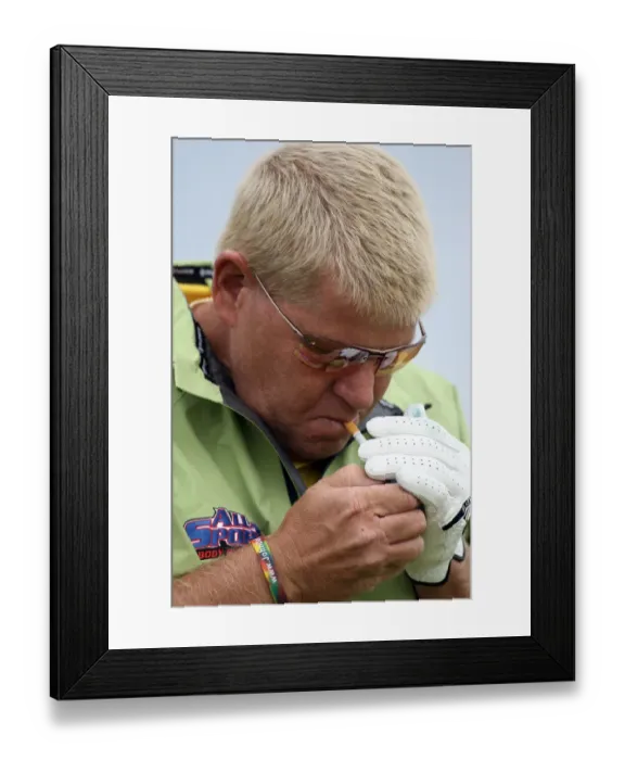 Framed Print : John Daly Lights Up Framed Print : John Daly Lights Up