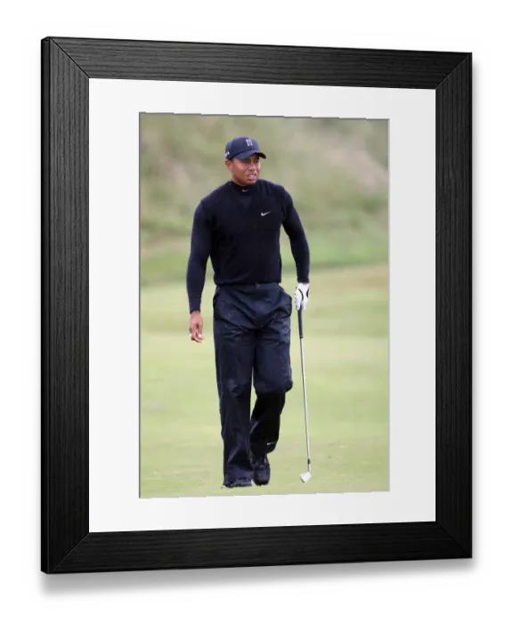 Framed Print : Tiger Woods Not Enjoying The Conditions Framed Print : Tiger Woods Not Enjoying The Conditions