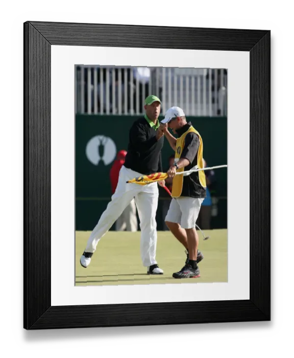 Framed Print : Stewart Cink & Caddy Frank Williams Framed Print : Stewart Cink & Caddy Frank Williams