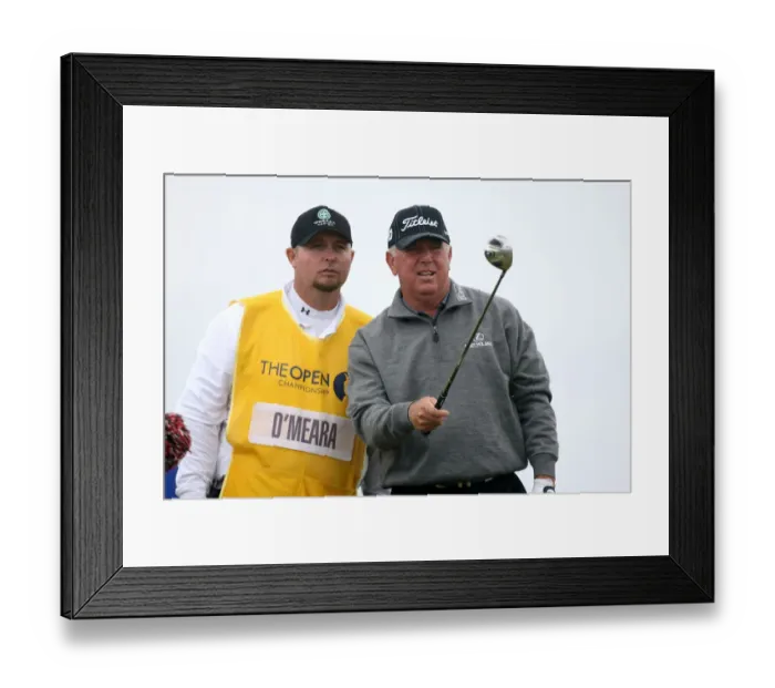 Framed Print : Mark Omeara With Caddy