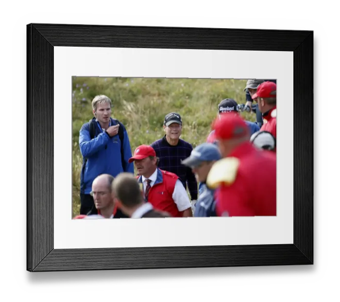 Framed Print : Tom Watson Helps Out Looking For Steve Marinos Lost Ball