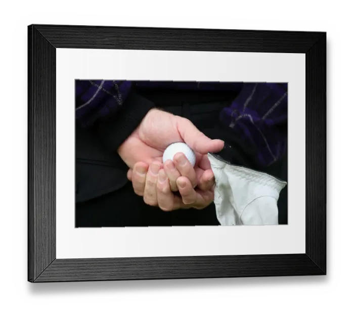 Framed Print : Tom Watson Holds His Ball Framed Print : Tom Watson Holds His Ball