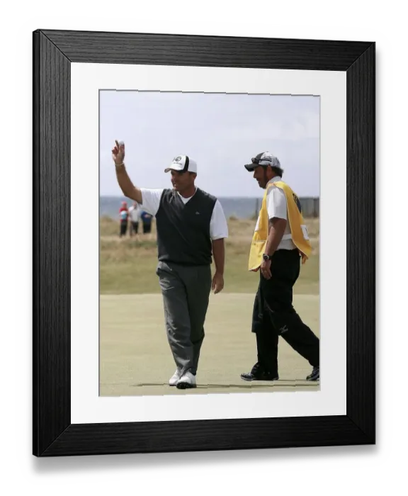 Framed Print : Thomas Levet After Hole In One Framed Print : Thomas Levet After Hole In One