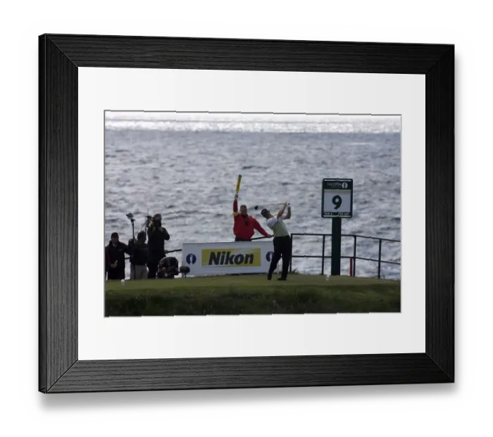 Framed Print : Lee Westwood Drives The 9th Framed Print : Lee Westwood Drives The 9th