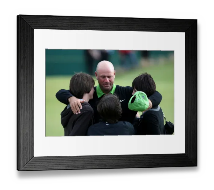 Framed Print : Stewart Cink With Family Framed Print : Stewart Cink With Family