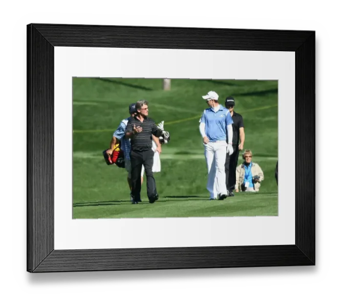 Framed Print : Justin Rose, Kurt Russell, Oliver Hudson