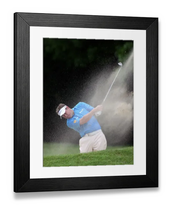 Framed Print : Lee Westwood In Bunker On 16th Framed Print : Lee Westwood In Bunker On 16th