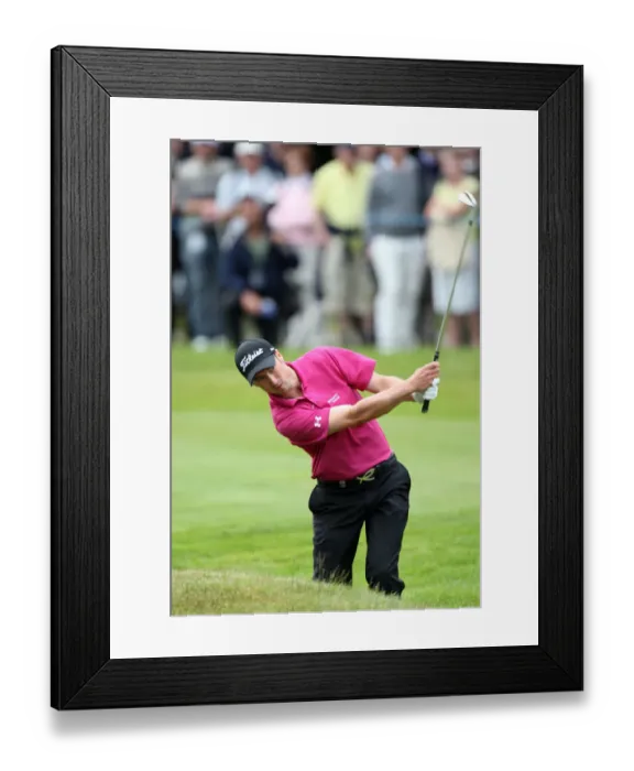 Framed Print : Ross Fisher Plays Out Of Trouble On 15th Fairway Framed Print : Ross Fisher Plays Out Of Trouble On 15th Fairway