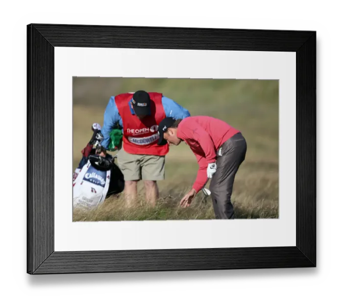 Framed Print : Graeme Mcdowell In Trouble On 16th