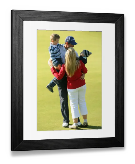Framed Print : Padraig Harrington & Family Framed Print : Padraig Harrington & Family