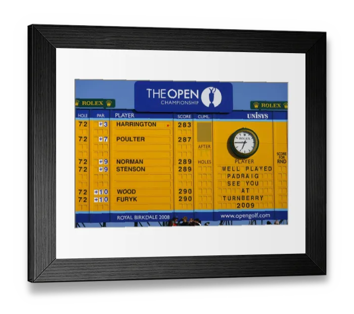 Framed Print : Final Leaderboard Framed Print : Final Leaderboard