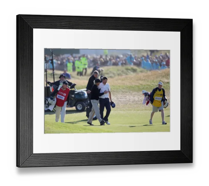 Framed Print : Padraig Harrington & Greg Norman
