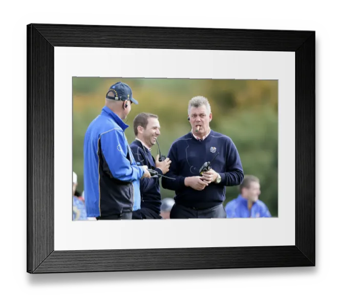 Framed Print : Thomas Bjorn, Segio Garcia & Darren Clarke