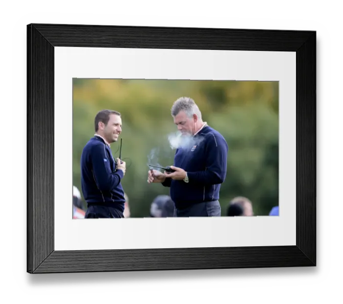 Framed Print : Sergio Garcia & Darren Clarke Framed Print : Sergio Garcia & Darren Clarke