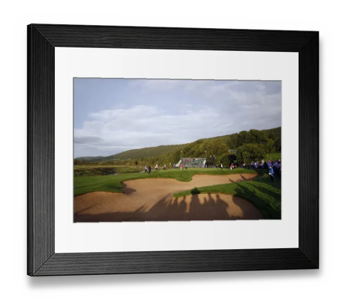 Framed Print : Weather Improves Late In The Day As Shaddows Grow On The 9th Framed Print : Weather Improves Late In The Day As Shaddows Grow On The 9th