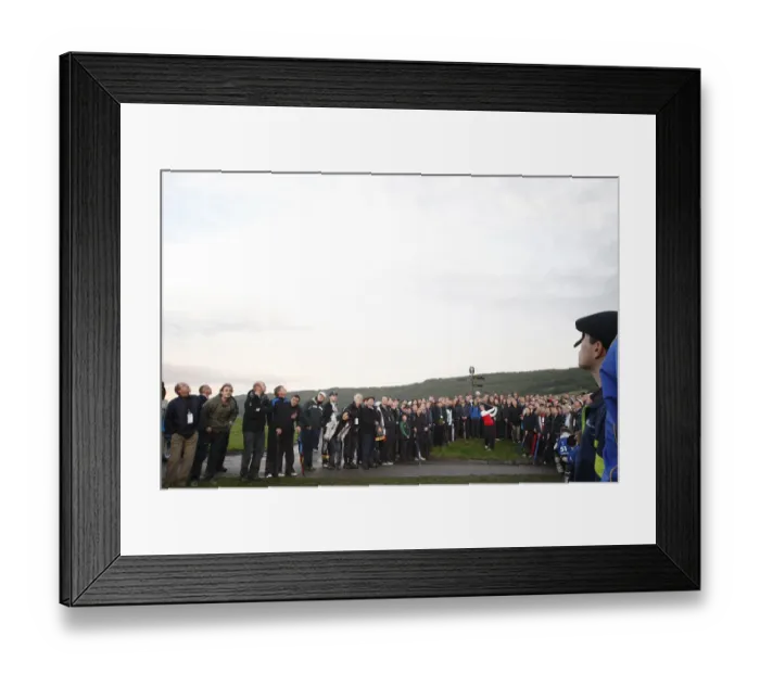 Framed Print : Rory Mcilroy Plays Out Of Trouble On 11th