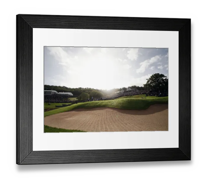 Framed Print : Sunny Day On The 18th Green