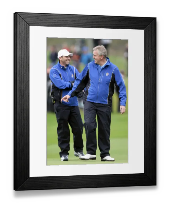 Framed Print : Colin Montgomerie & Sergio Garcia