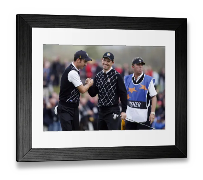 Framed Print : Padraig Harrington & Ross Fisher