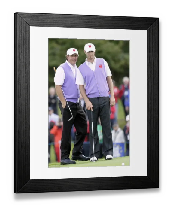 Framed Print : Phil Mickelson & Dustin Johnson Framed Print : Phil Mickelson & Dustin Johnson