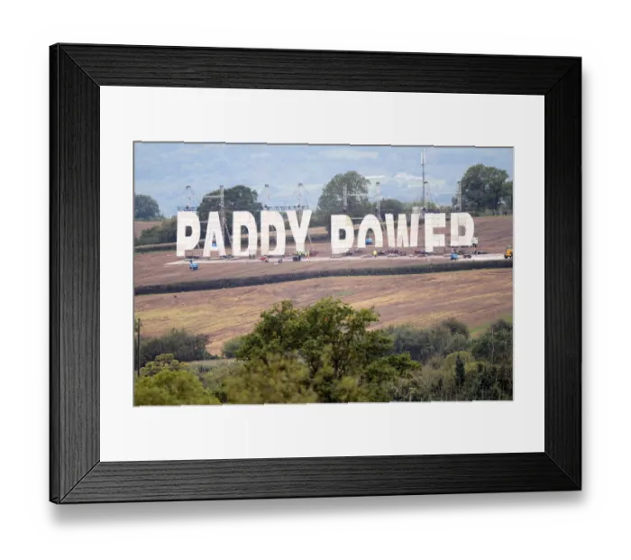 Framed Print : Controversial Paddy Power Advertising