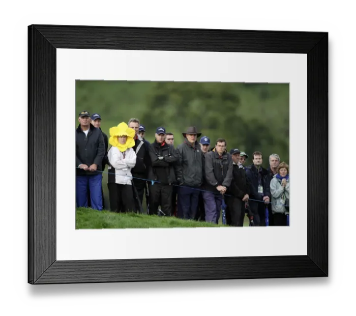 Framed Print : Spectator Wears A Daffodil Hat Framed Print : Spectator Wears A Daffodil Hat