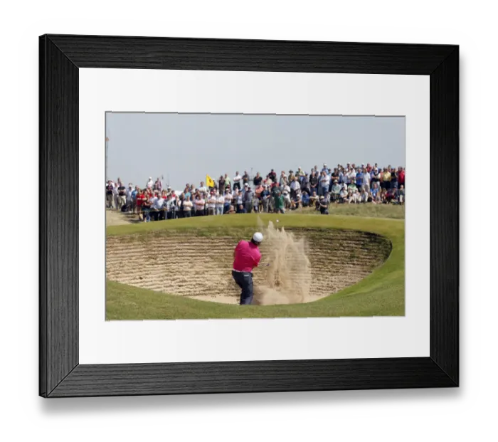 Framed Print : Graeme Mcdowell Plays Out Of Bunker On The 9th Framed Print : Graeme Mcdowell Plays Out Of Bunker On The 9th
