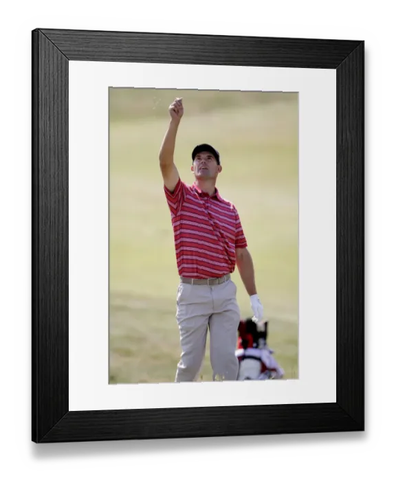 Framed Print : Padraig Harrington Checks The Breeze Framed Print : Padraig Harrington Checks The Breeze