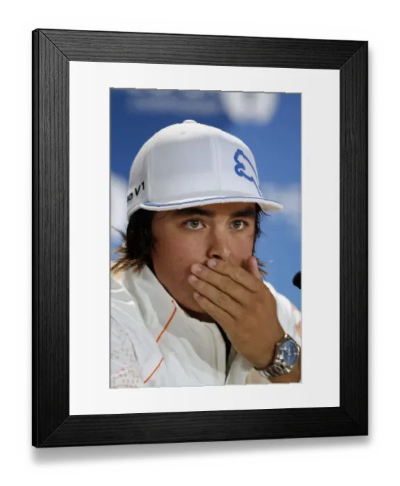 Framed Print : Rickie Fowler During The Media Interview
