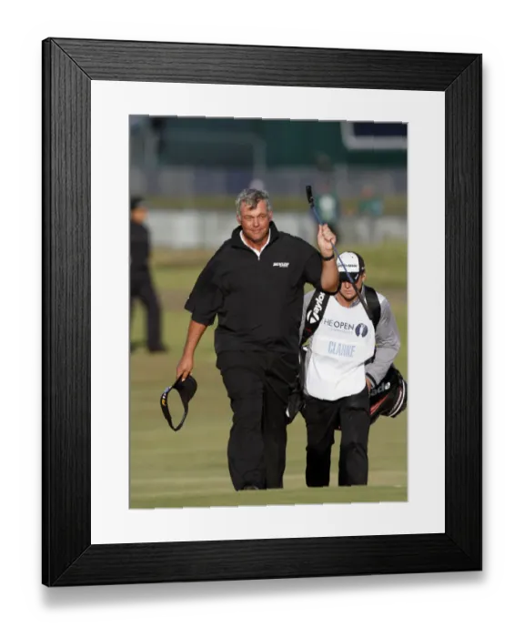 Framed Print : Darren Clarke Acknowledges The Fans As He Walks Up The 18th Framed Print : Darren Clarke Acknowledges The Fans As He Walks Up The 18th