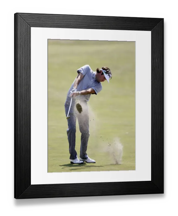Framed Print : Bubba Watson Plays His Approach To 9th Green Framed Print : Bubba Watson Plays His Approach To 9th Green