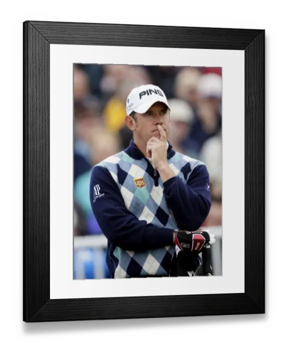 Framed Print : Lee Westwood In A Deep Tought Framed Print : Lee Westwood In A Deep Tought
