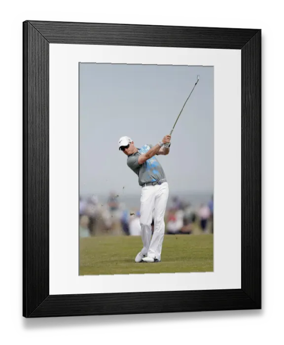 Framed Print : Simon Dyson 2nd Shot On The 8th Hole Framed Print : Simon Dyson 2nd Shot On The 8th Hole