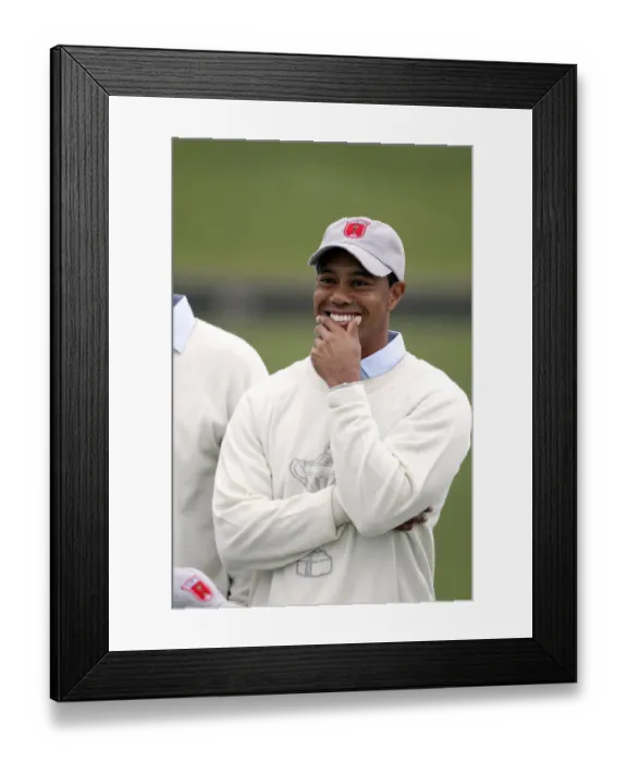 Framed Print : Tiger Woods In A Joyful Mood Framed Print : Tiger Woods In A Joyful Mood
