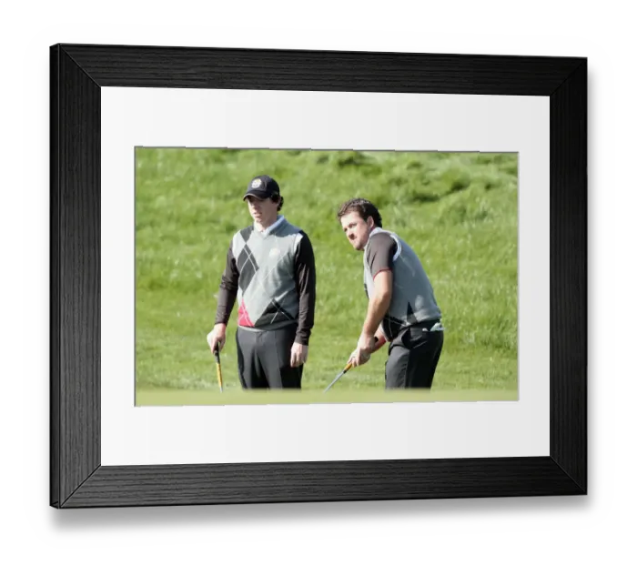 Framed Print : Graeme Mcdowell & Rory Mcilroy Practice Framed Print : Graeme Mcdowell & Rory Mcilroy Practice