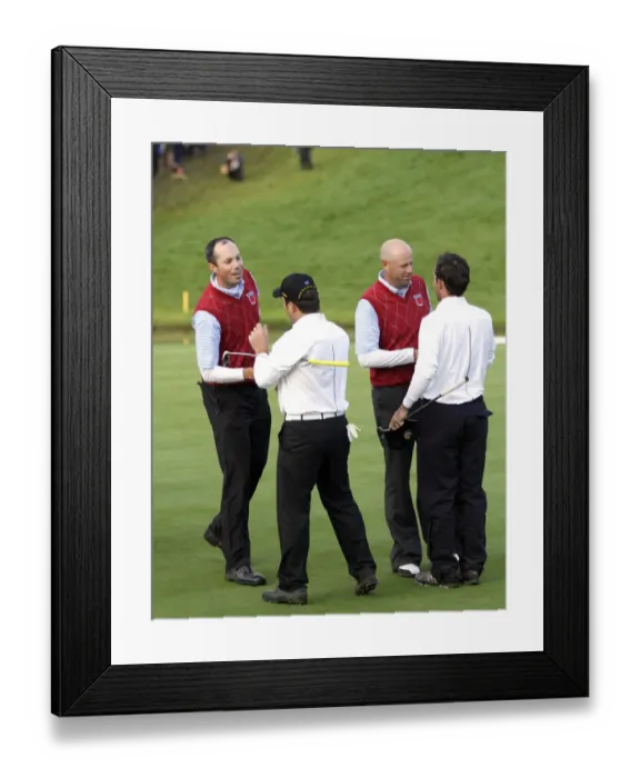 Framed Print : Matt Kuchar, Stewart Cink, Francesco & Edoardo Molinari Ha Framed Print : Matt Kuchar, Stewart Cink, Francesco & Edoardo Molinari Ha