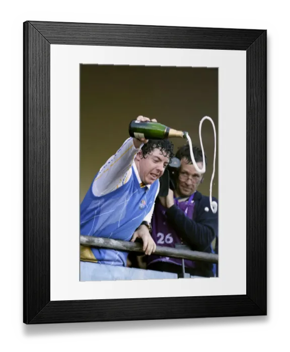 Framed Print : Rory Mcilroy Celebrates Framed Print : Rory Mcilroy Celebrates